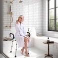 thumbnail image 2 of Naipo Shower Chair with 6 Adjustable Height Removable Back and Arms for Inside Shower Anti Slip, 2 of 10