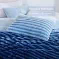 thumbnail image 4 of Regency Heights Full/Queen Size Comforter Set, Fluffy Ribbed Plush Comforter Set, 3-Piece Bedding Set, Blue Ombre, 4 of 8