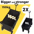 thumbnail image 1 of 1 Pack, Sekey Cargo Cart Heavy Duty Foldable, Covered Collapsible Cart with Minimal, 1 of 4