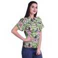 thumbnail image 3 of Moomaya Chemise à Manches Mi-Longues Imprimée pour Femmes, Col Boutonné, Haut Décontracté, 3 of 5