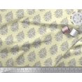 thumbnail image 2 of Soimoi Polyester Crepe Fabric Leaves,Floral & Paisley Block Printed Fabric 1 Yard 42 Inch Wide, 2 of 3