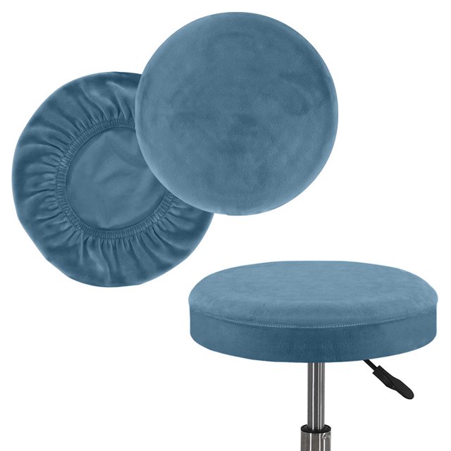 Baohd 2X Stool Cover Bar Supplies Dustproof Chair Covers Fine Workmanship Handily Install Multipurpose Washable Multicolored Light Blue M