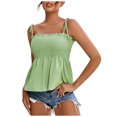 thumbnail image 1 of Birdeem T-Shirt à Bretelles pour Femmes, Sans Manches, Design Plissé, Mode Aguichant, Tops d'Été, 1 of 6