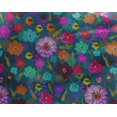 thumbnail image 4 of oneOone Georgette Viscose Turquoise Blue Fabric Florals Craft Projects Decor Fabric Printed By The Yard 42 Inch Wide-NI, 4 of 4