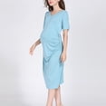 thumbnail image 4 of Penkiiy Chemise de Nuit d'Allaitement pour Femme Robe de Maternité Robe d'Allaitement Combinaison Intégrale Tenue de Nuit m Bleu, 4 of 9