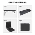 thumbnail image 4 of Newest 6ft Folding Table, Portable Plastic Table for Camping, Picnics, Parties, High Load Bearing Foldable Table Black, 4 of 8