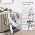 thumbnail image 3 of Foldable Potty Training Toilet Seat, One-Click Folding&5 Adjustable Height, Toddler Toilet Potty Chair with Anti-Slip Step Stool Ladder and Soft Padded Cushion, 3 of 7