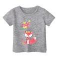thumbnail image 1 of TZEWGL Hauts pour Enfants Imprimé Graphique Col Rond Manches Courtes Ample pour Filles Garçons Taille 10-11T, 1 of 4