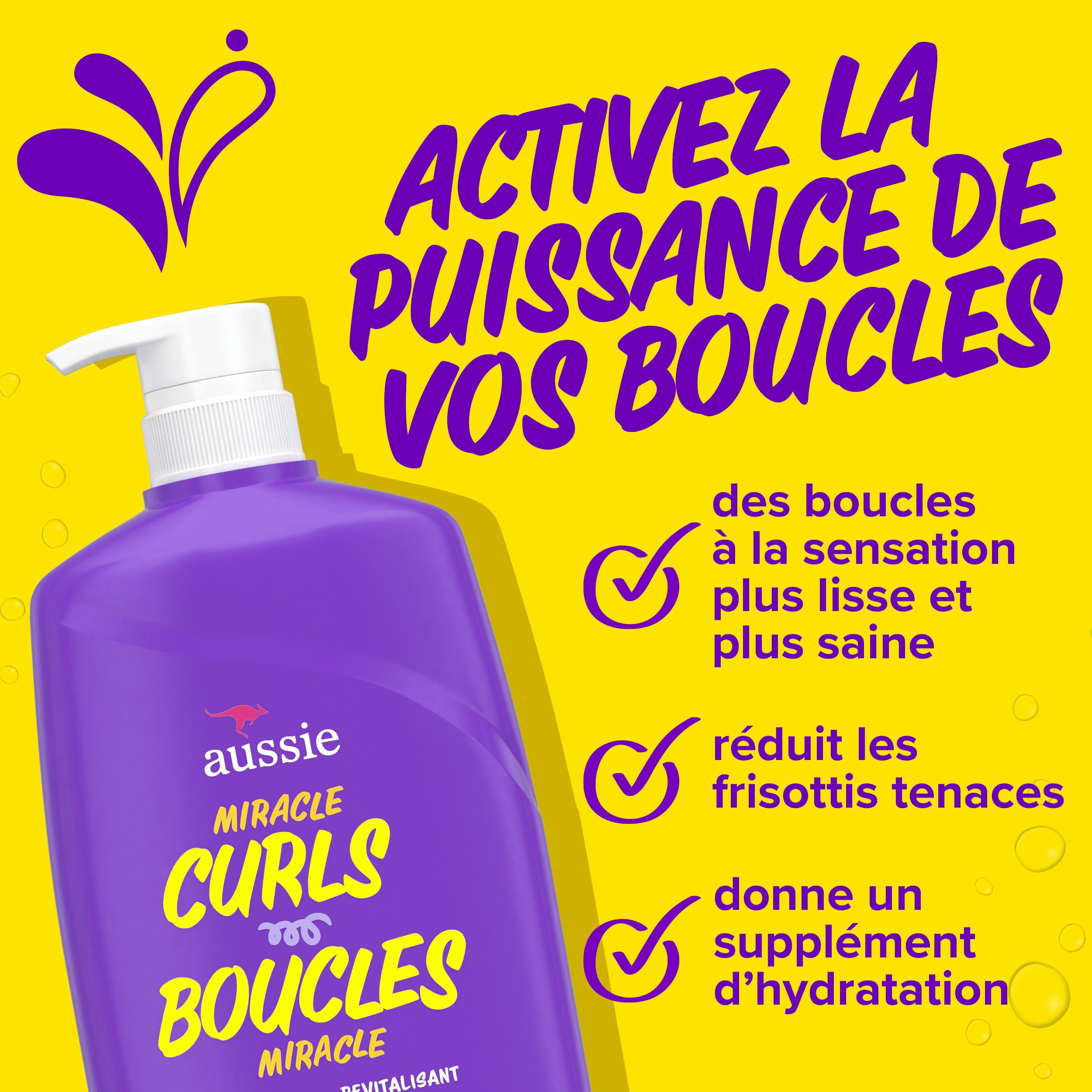 Aussie Boucles Miracle avec Huile de Noix de Coco, Revitalisant Sans Parabènes
