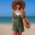 thumbnail image 1 of TIMIFIS Robe Maillot de Bain pour Femmes une Pièce Robe de Bain Été Bain de Soleil Maillot de Bain Couleur Unie Mode Planche Volleyball Activité Maillot de Bain, 1 of 8