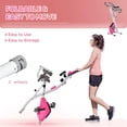 thumbnail image 2 of Soozier 42.9" Foldable Exercise Bike w/  7 Level Adjustable Seat Height, Pink, 2 of 9