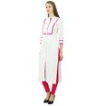 thumbnail image 3 of Phagun Kurta Tunique Droite en Rayonne pour Femmes, Kurti à devant Ouvert, Col Mandarin, Haut Indien, 3 of 8