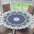 thumbnail image 4 of Polyester Round Tablecloth, Table Cloth, Catering, Events, Elastic Band, Various Style I 1.5m, 4 of 8