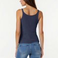 thumbnail image 4 of Yuyuzo Plus Size Tank Tops for Women Ribbed Knit Sleeveless Crop Tops Round Neck Slim Fitted Soft Base Layer Camis Tees, 4 of 5