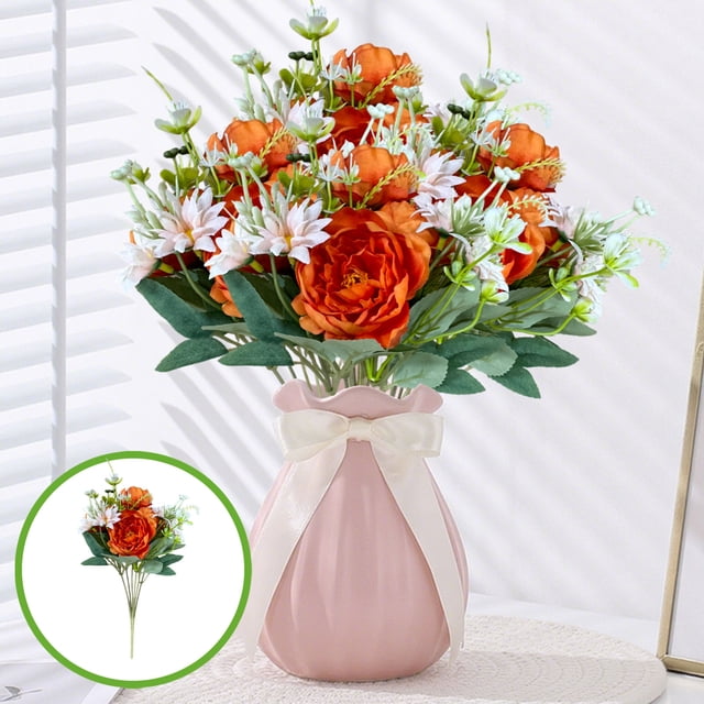 Fridja Home Decor Artificial Simulation Bouquet Artificial Flowers Fake Flowers Decoration