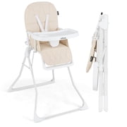 OLAKIDS Baby High Chair, Quick Folding Portable Highchair for Babies and Toddlers with Adjustable Footrest Removable Dishwasher Tray PU Seat, Compact Highchairs for Baby Age 6-36 Months