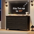 thumbnail image 2 of GIKPAL Black Dresser for Bedroom, 6 Drawers Wood Dresser with Antique Handles, Farmhouse Rustic Chest of Drawers for Bedroom, Living Room, Entryway & Hallway, 2 of 10