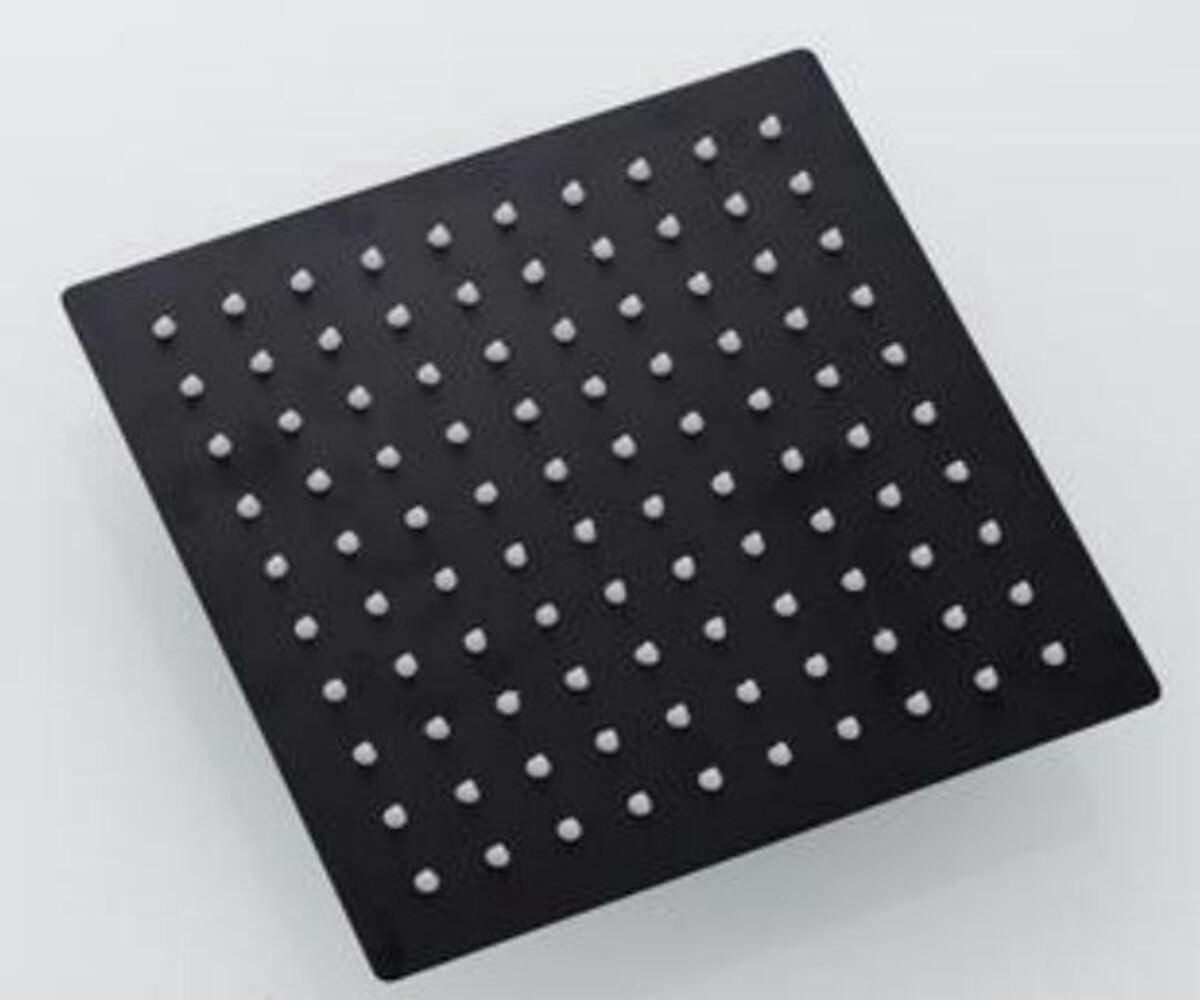 DROP Bath and Kitchen Douche de pluie carrée de 12" x 12" de couleur noire - DR091038