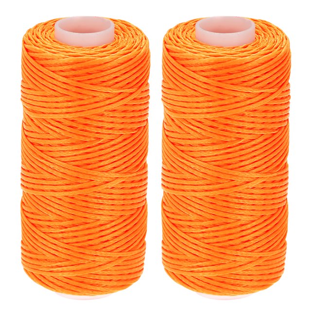 Unique Bargains Dark Orange Polyester Waxed Leather Sewing Thread, 55 Yards, 2 Pack