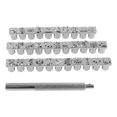 thumbnail image 1 of Leather  Punch Tools, Long Service Life Leather Stamping Tools Powerful Impact Stainless Steel Strong Imprints  For Wallets, 1 of 8