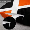 thumbnail image 3 of Set of 4 Throw Pillow Covers Modern Abstract Stripe Simple Geometric Acrylic Bold Decorative Pillow Cases Home Decor Square 16x16 Inches Pillowcases(Black Grey Orange), 3 of 5