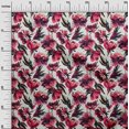 thumbnail image 2 of oneOone Viscose Jersey Red Fabric Florals Craft Projects Decor Fabric Printed By The Yard 60 Inch Wide, 2 of 4