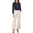 thumbnail image 2 of INSPIRE CHIC Blouse Chemise à Manches Longues de Travail pour Femme à Col Noué Boutonnée TP Bleu Foncé, 2 of 7