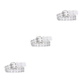 thumbnail image 1 of Decodeary Ceinture Double Boucle Sans Fil en Vrac pour Jeans Femmes Style Net Ceinture Fête Punk Épingle Robe Blanche 110cm 3ensemble, 1 of 6
