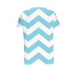 thumbnail image 5 of FAIWAD Women Summer Tops Short Sleeve Irregular V Neck Button T-Shirts Geometric Color Block Print Tees Blouses, 5 of 5