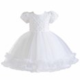 thumbnail image 1 of Penkiiy Robe Sans Manches Brodée en Maille pour Filles d'Ge Moyen Robe de Princesse Robes Décontractées pour Filles 5-6 Ans Blanc en Liquidation, 1 of 9