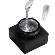 FcBaudy Nail Gel Clear Nail Sculpting Gel for Nail Art Nail Polish Glue, High Density, Can Be Painted, Metal Sericin, High Texture, Liquid Metal 5ml Nail Shine