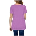 thumbnail image 2 of Tuniques Décontractées pour Filles, Nœud à l'Avant, Boutons, Manches Courtes, Blouse, T-Shirt, Tee, 2 of 8