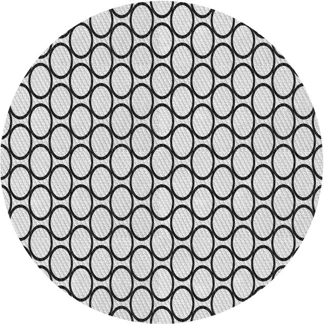 Ahgly Company Tapis Rond Lavable en Machine Intérieur Transitionnel Gris Cendré, 5 Pieds Rond