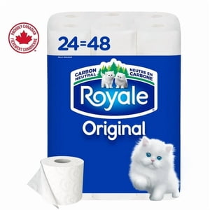 Royale Original: ANGLAIS 2 Ply papier hygiénique, 24 Égal 48 Toilettes de salle de bains, 242 Feuilles de papier hygiénique par rouleau