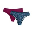 thumbnail image 4 of Hanes Women's Signature Smoothing Microfiber Bikini Cheeky Underwear, 4-Pack, 4 of 8