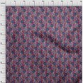 thumbnail image 3 of oneOone Polyester Lycra Fabric Leaves & Floral Block Print Fabric By The Yard 56 Inch Wide, 3 of 5