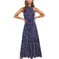 thumbnail image 2 of Lenago Robes Grande Taille pour Femmes Mode Été Dos Nu Sans Manches Imprimé Aguichant Soirée Robe Longue à Bretelles Robes de Plage en Solde, 2 of 4