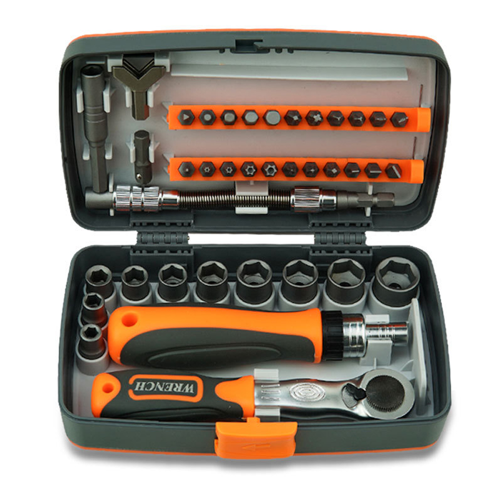 Labor 38 in 1 Household Labor Saving Ratchet Screwdriver Bit Set Multipurpose Tool Kit Hardware Tools Combination Wrenches Toolbox Hand Tool Sets