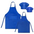 thumbnail image 1 of TOPTIE Tabliers de Cuisine en Toile de Coton pour Enfants et Parents et Ensemble de Toque de Chef, 1 of 7