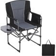 thumbnail image 1 of OUYAWEI 1PC Oversized Camping Chair,Portable Camping Chair for Adults,Lightweight Aluminum Folding Chair with Side Table and Pocket,for Outdoor Camping,Black, 1 of 7