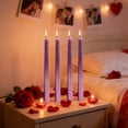 thumbnail image 3 of Red Candles Taper 4Pcs/Box Net Red Restaurant Plating Thread Candle, 25cm Long Pole Candles for Romantic Wedding Decoration, Wax for Candles, 3 of 6