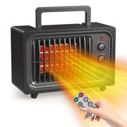 Space Heater, Small Portable Space Heater for Indoor Use - 600W PTC  Heater, Rapid And Safe Heating, Remote ,