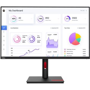 Neuf - Moniteur LCD WLED Lenovo ThinkVision T22i-30 de 21,5 po Full HD - 16:9 - Noir Corbeau