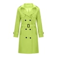 thumbnail image 3 of Soki Women's Long Double-Breasted Trench Coat Fall Winter Jacket with Belt, 3 of 5