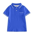 thumbnail image 1 of Polo pour Garçons Polo Uni Chemises de Rugby pour Garçons Chemises à Manches Courtes pour Enfants 3-4 Ans, 1 of 4