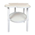 thumbnail image 2 of Four Leaf Sofa Side Table, EDHITNR Mobile Rolling Storage Snack Table, Double Layer Open Shelf Small Coffee Table for Living Room Bedside, 2 of 6