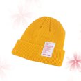 thumbnail image 4 of Tuque Tricotée pour Enfants Tuque pour Enfants Tuque Tricotée Nourrisson Bébé Printemps Automne (Curcuma), 4 of 4