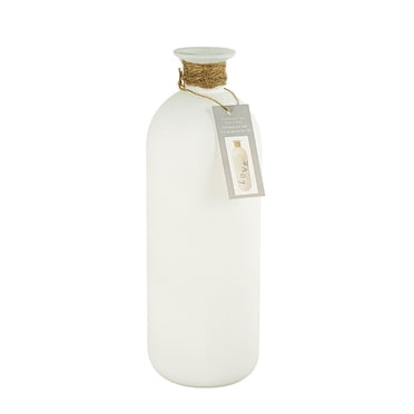 Lerman Decor's white glass bottle