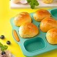 thumbnail image 5 of Oleegame 2PC Tin Foil Roll 9 Grids Multi Color Kitchen Silicone Oval Cake French Bread Baking Pan Non Stick Kitchen Utility Green, 5 of 5