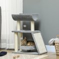 thumbnail image 2 of PawHut Cat Tree with Perch, Sisal Scratching Posts, Pad, Bed, Hanging Balls, 2 of 10